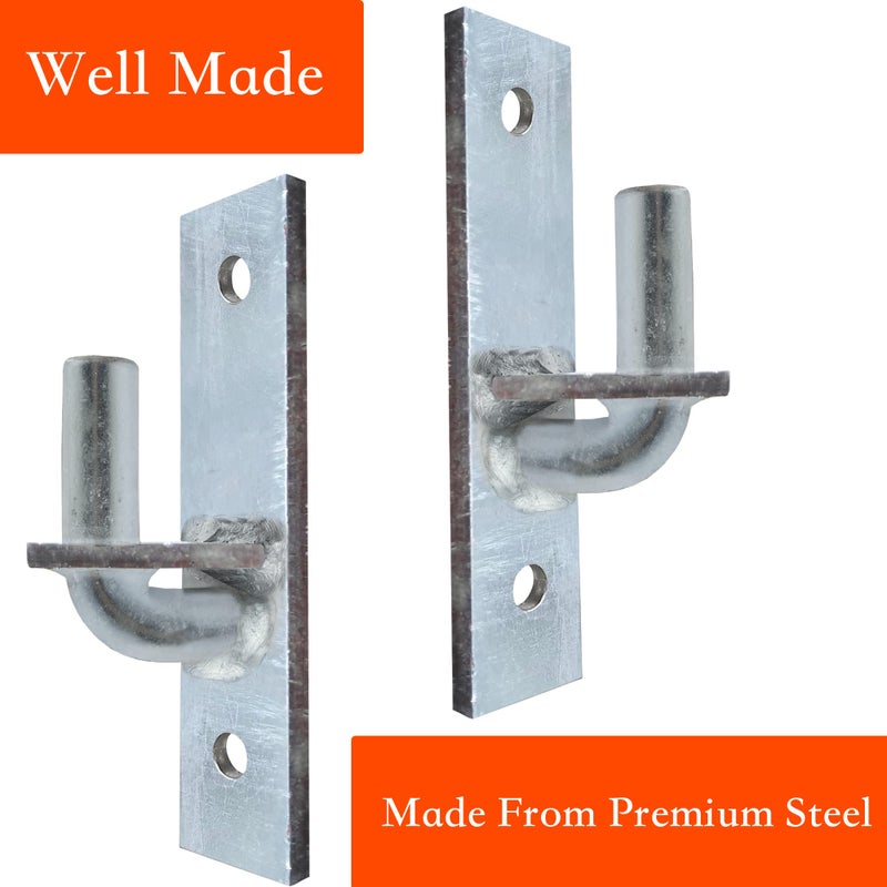 Jikacok Wall Mount Gate Hinge, Sturdy Fence Gate Hinges Fence Post Chain Link Gate Hinge. 2 Pack Sturdy Wall Mount Gate Hinges with 5/8 Hinge Pin - Image 5